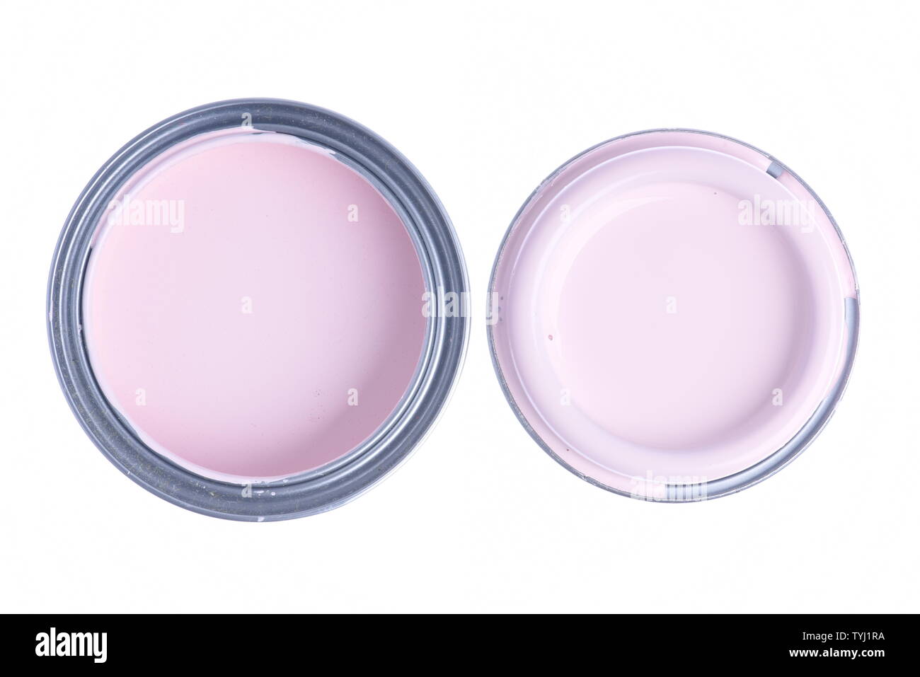 Paint can directly above isolated on white background Stock Photo Alamy