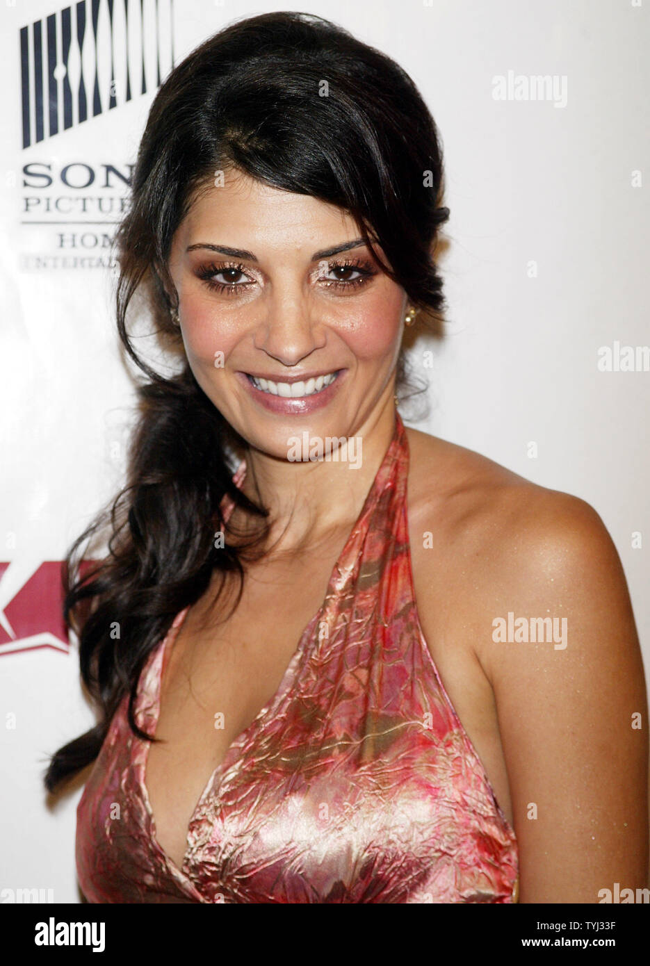 Callie Thorne arrives for the Season 4 Premiere Screening of 'Rescue Me'at the AMC Theater on 42nd Street in New York on June 4, 2007.  (UPI Photo/Laura Cavanaugh) Stock Photo