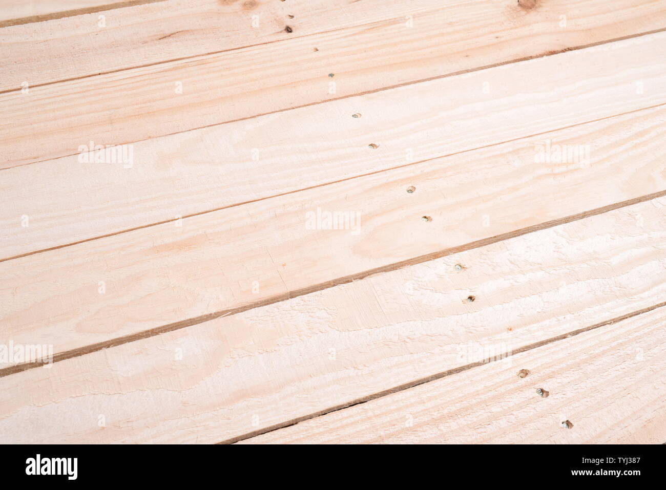 Wooden plank in perspective Stock Photo