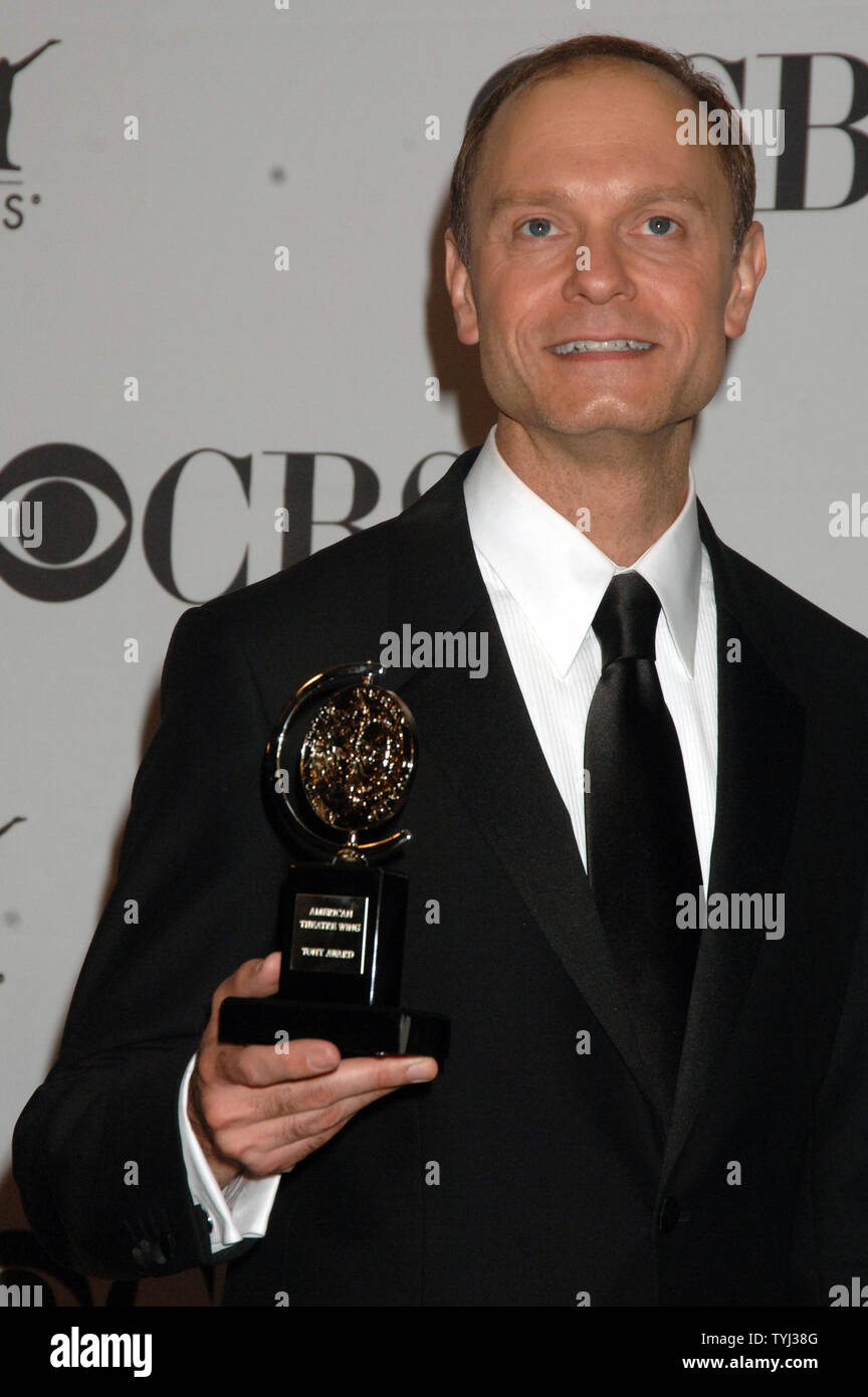 Actor David Hyde Pierce, Best Actor in a Musical (Curtains) poses with