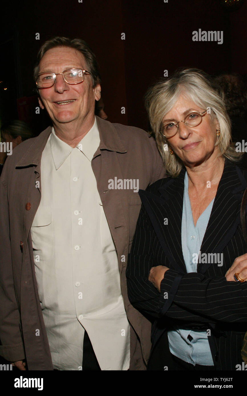 Fred Schepisi and wife arrive at Azza Lounge for a reception following the premiere of 'The Hunting Party'  in New York City on August 22, 2007.  (UPI Photo/Sylvain Gaboury) Stock Photo
