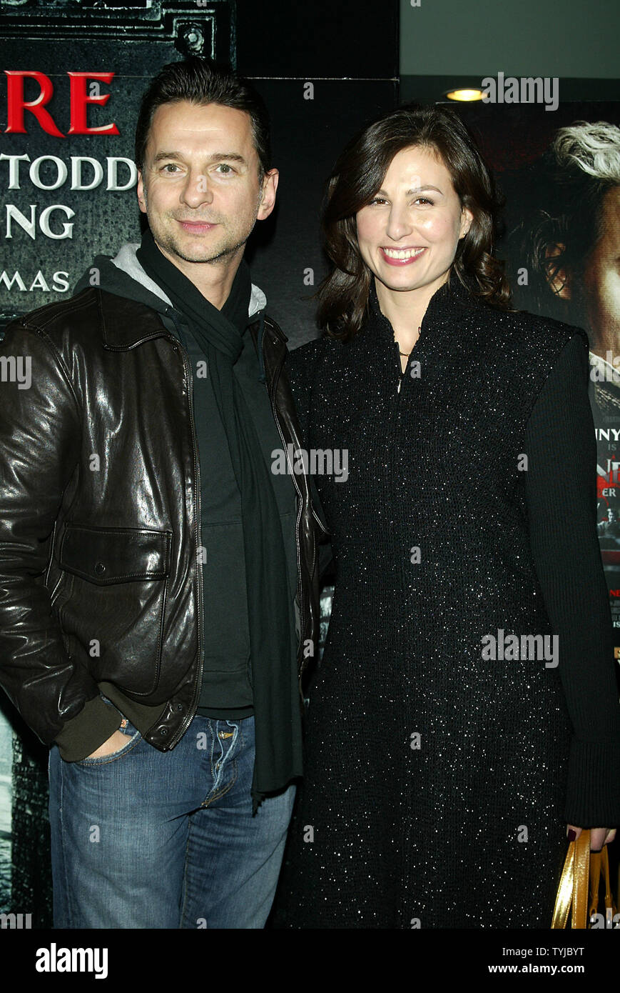 Dave Gahan of Depeche Mode and wife Jennifer arrive for the special  screening of 