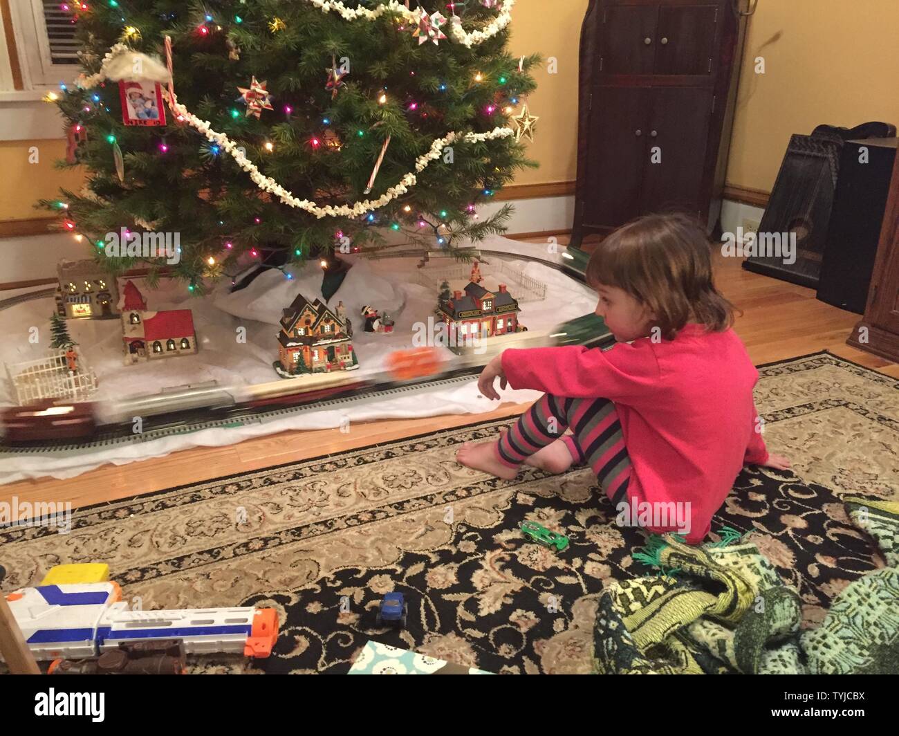 toy trains for under christmas tree