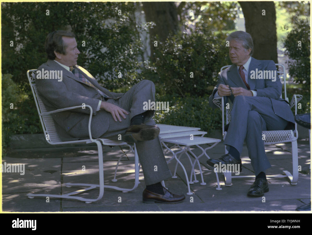 Senator Howard Baker with Jimmy Carter Stock Photo