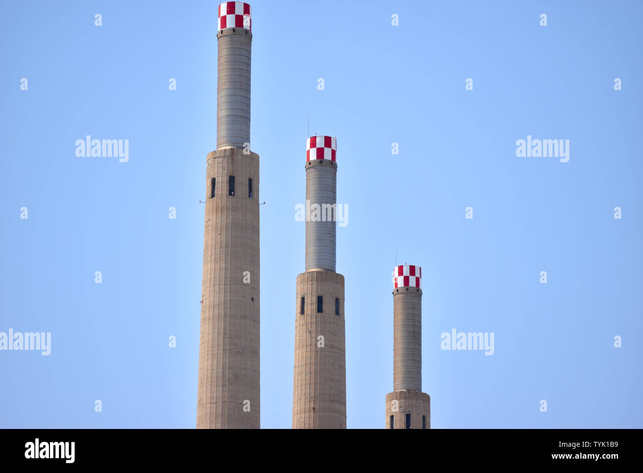 3 chimneys Stock Photo