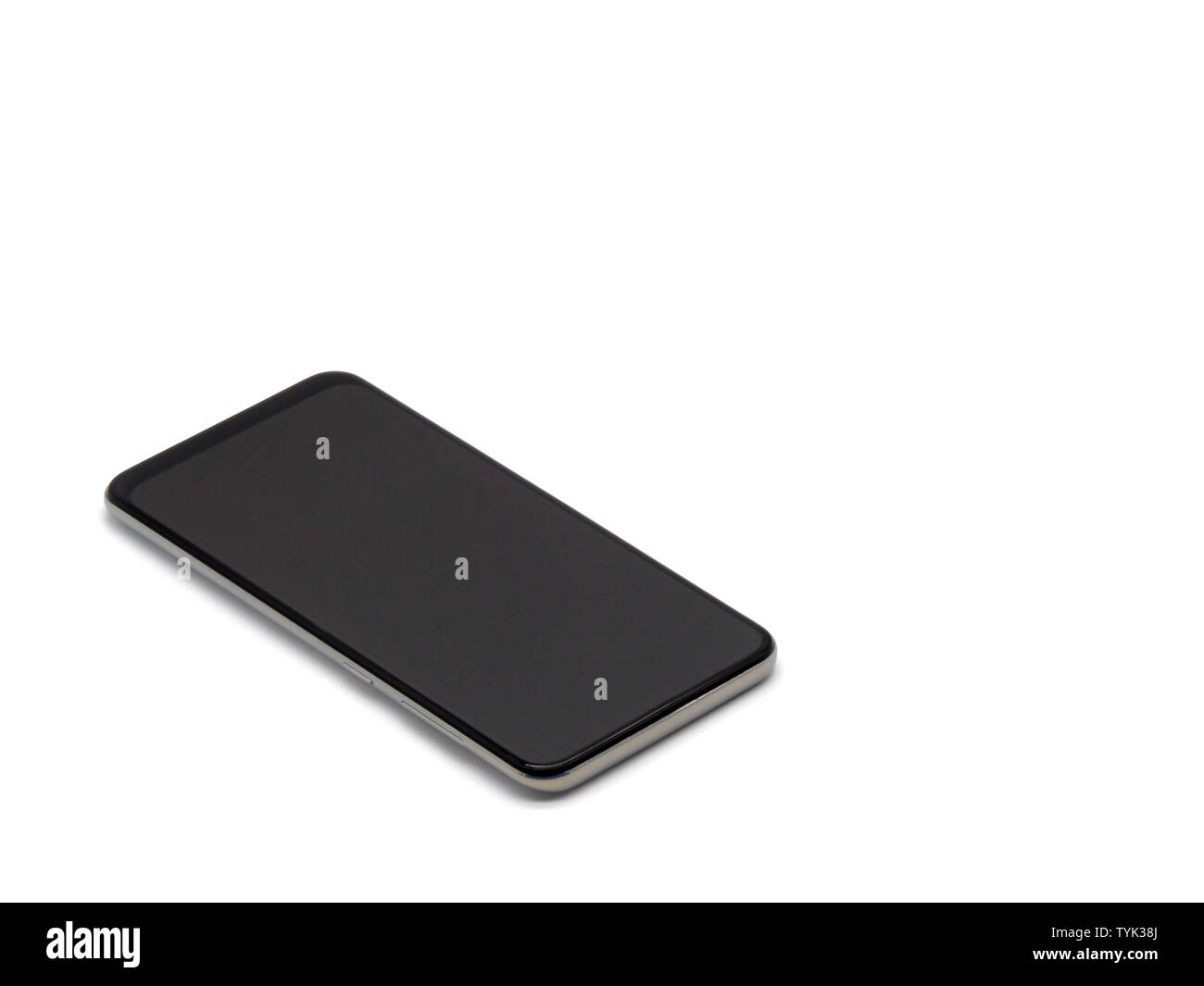 A smart phone isolated on a white background with copy space Stock ...