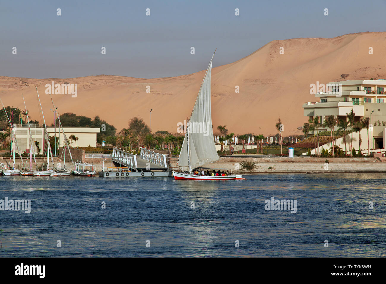 Aswan city in Egypt on the Nile river Stock Photo - Alamy