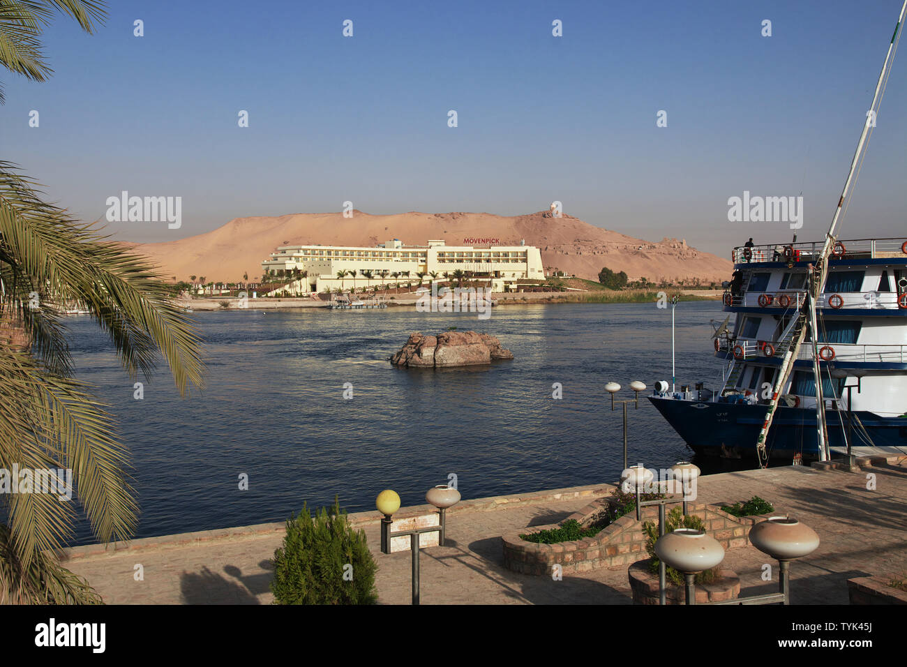 Aswan city in Egypt on the Nile river Stock Photo - Alamy
