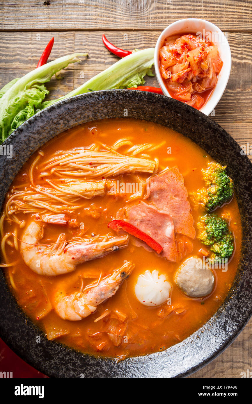 Seafood ramen noodles Stock Photo Alamy