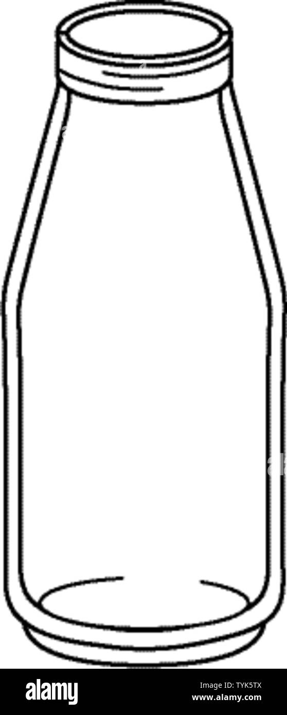glass bottle mason jar cartoon vector illustration graphic design Stock Vector