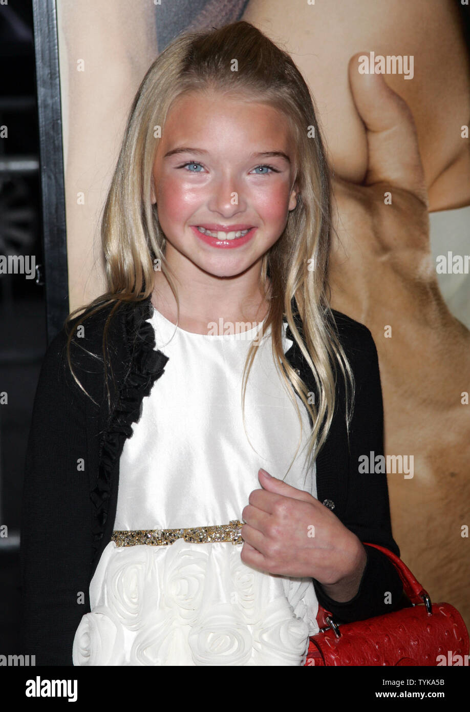 Brooklynn Proulx arrives for the premiere of 'The Time Traveler's Wife' at the Ziegfeld Theatre in New York on August 12, 2009.       UPI Photo/Laura Cavanaugh Stock Photo