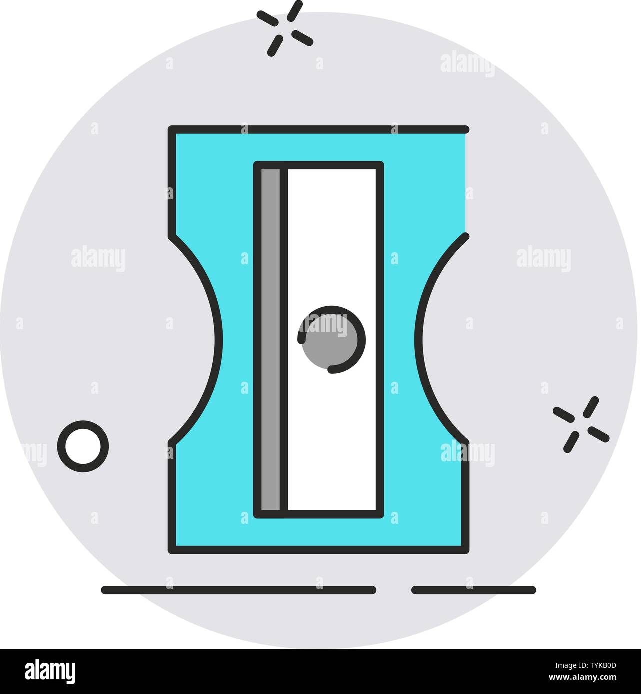 https://c8.alamy.com/comp/TYKB0D/school-pencil-sharpener-icon-modern-flat-design-style-vector-simple-illustration-icon-for-web-site-page-marketing-mobile-app-design-element-on-wh-TYKB0D.jpg