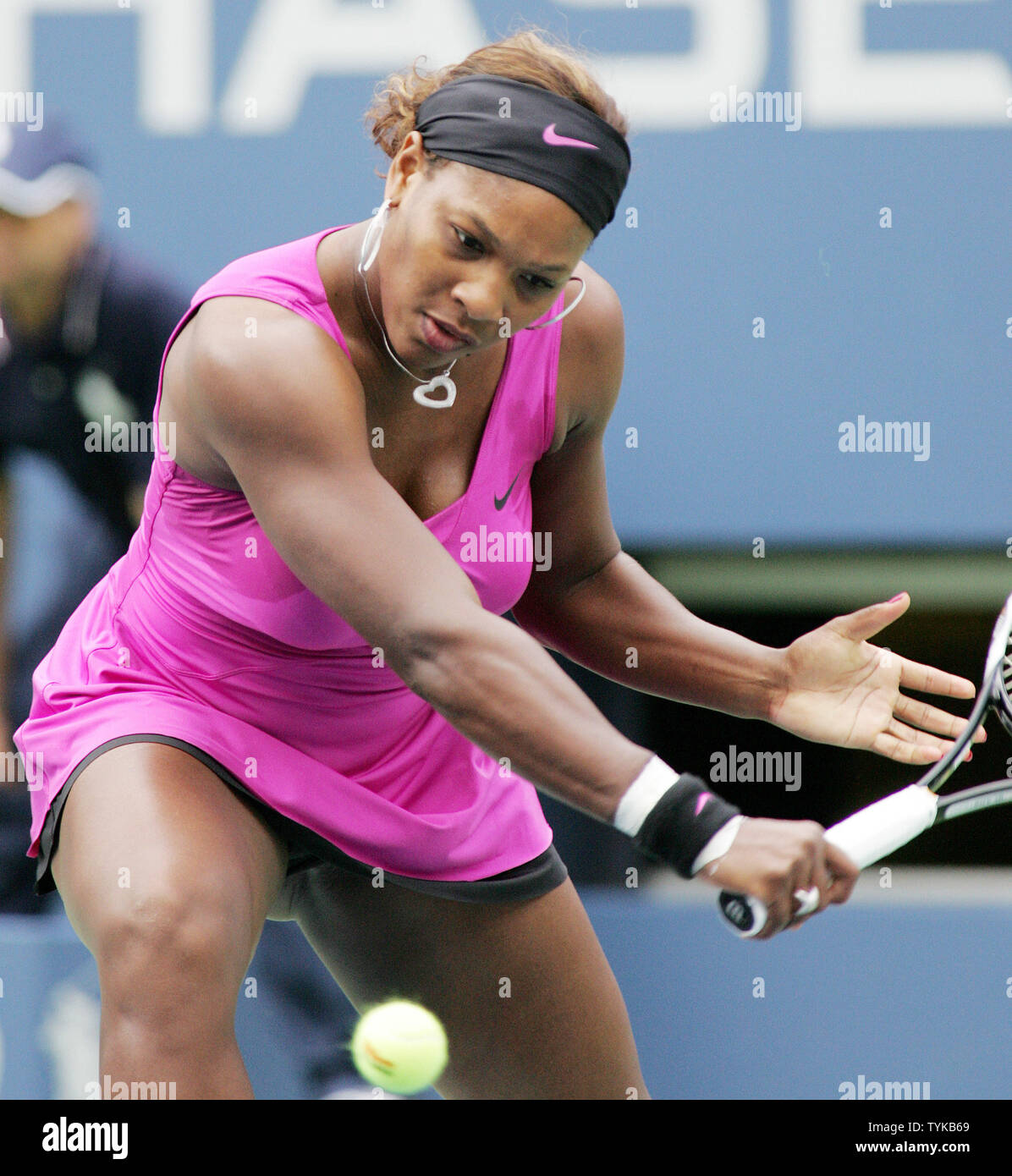 US Open champion Serena Williams takes on Alexa Glatch (USA) during  first-round play of the US Open tennis championship on August 31, 2009 in  New York. UPI /Monika Graff Stock Photo - Alamy