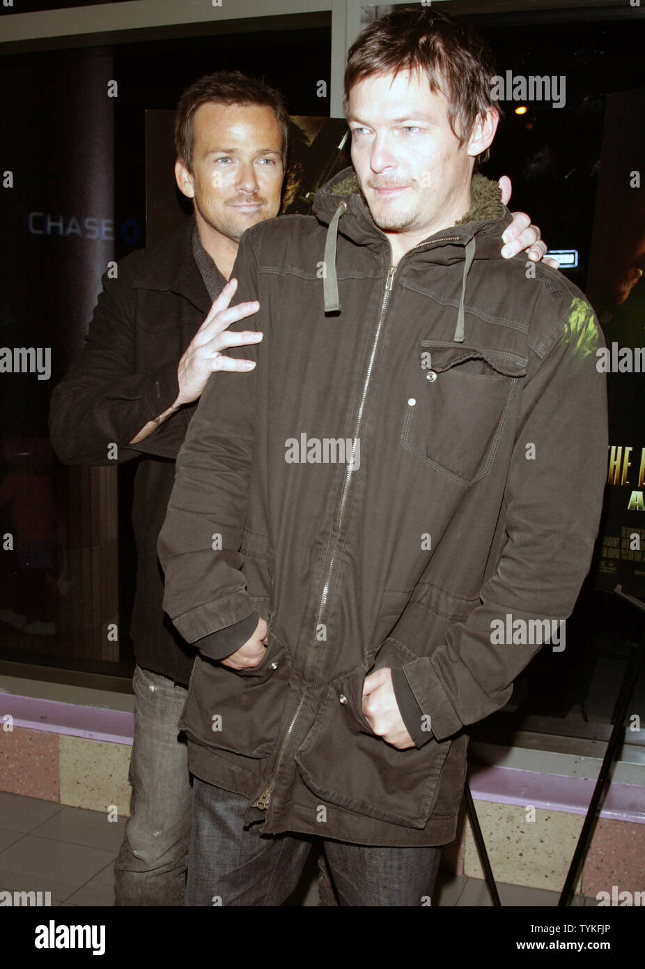 Sean Patrick Flanery and Norman Reedus arrive for the premiere of 'The Boondock Saints II: All Saints Day' at the Regal Union Square Theater in New York on October 20, 2009.       UPI /Laura Cavanaugh Stock Photo