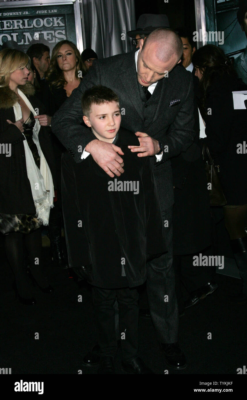 Guy Ritchie and son Rocco arrive for the 