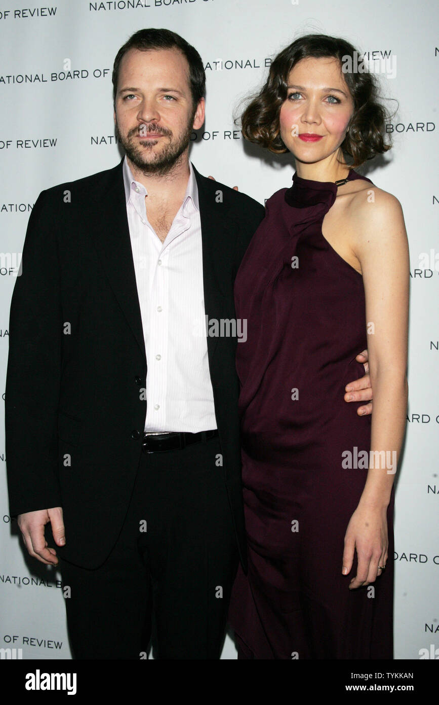 Maggie Gyllenhaal and husband Peter Sarsgaard arrive for the National Board of Review of Motion Pictures Awards Gala at Cipriani in New York on January 12, 2010.       UPI /Laura Cavanaugh Stock Photo