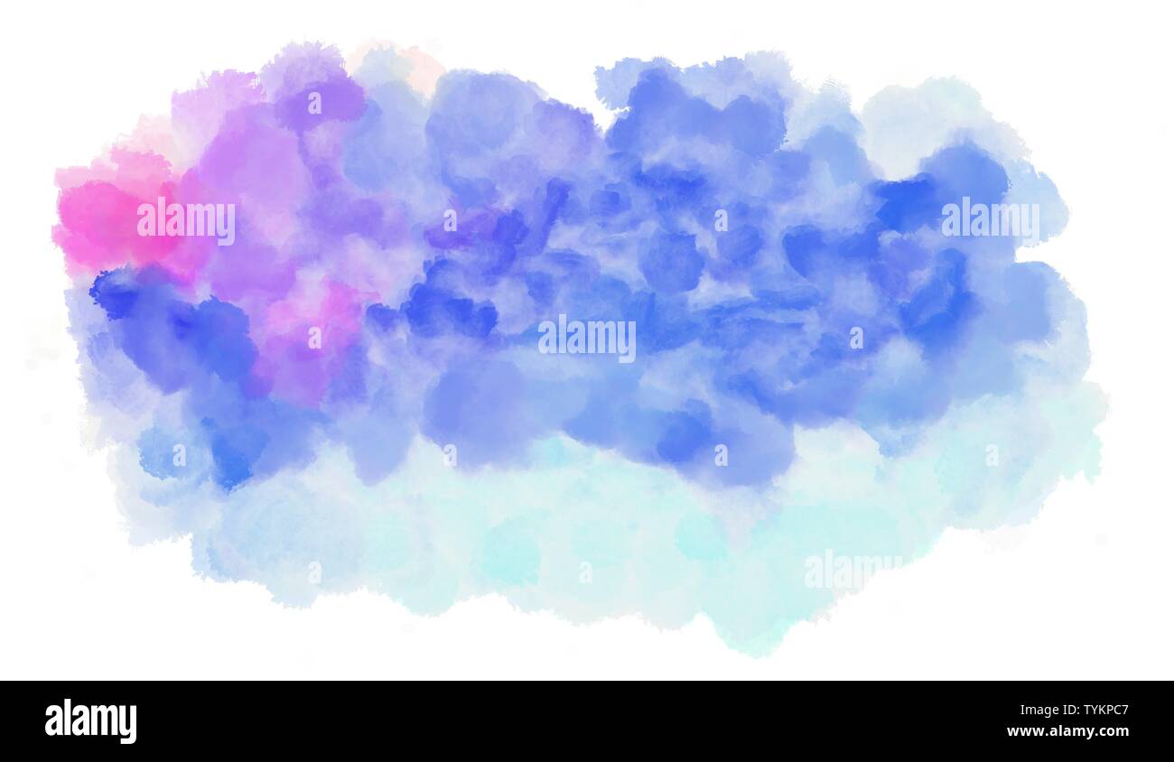 Watercolor Light Pastel Purple Lavender And Corn Flower Blue