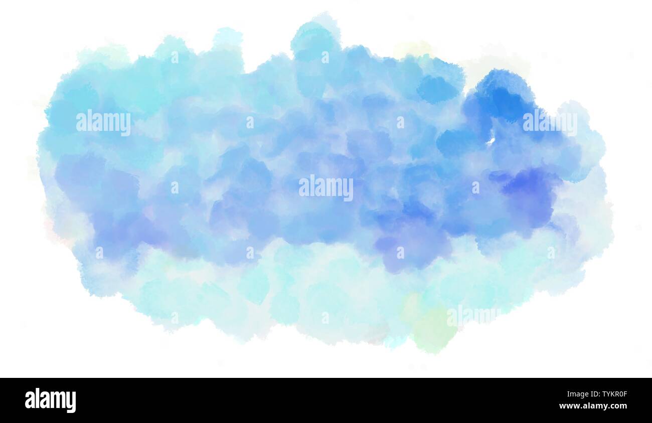 watercolor background. painting with light blue, lavender and corn flower blue colors. Stock Photo