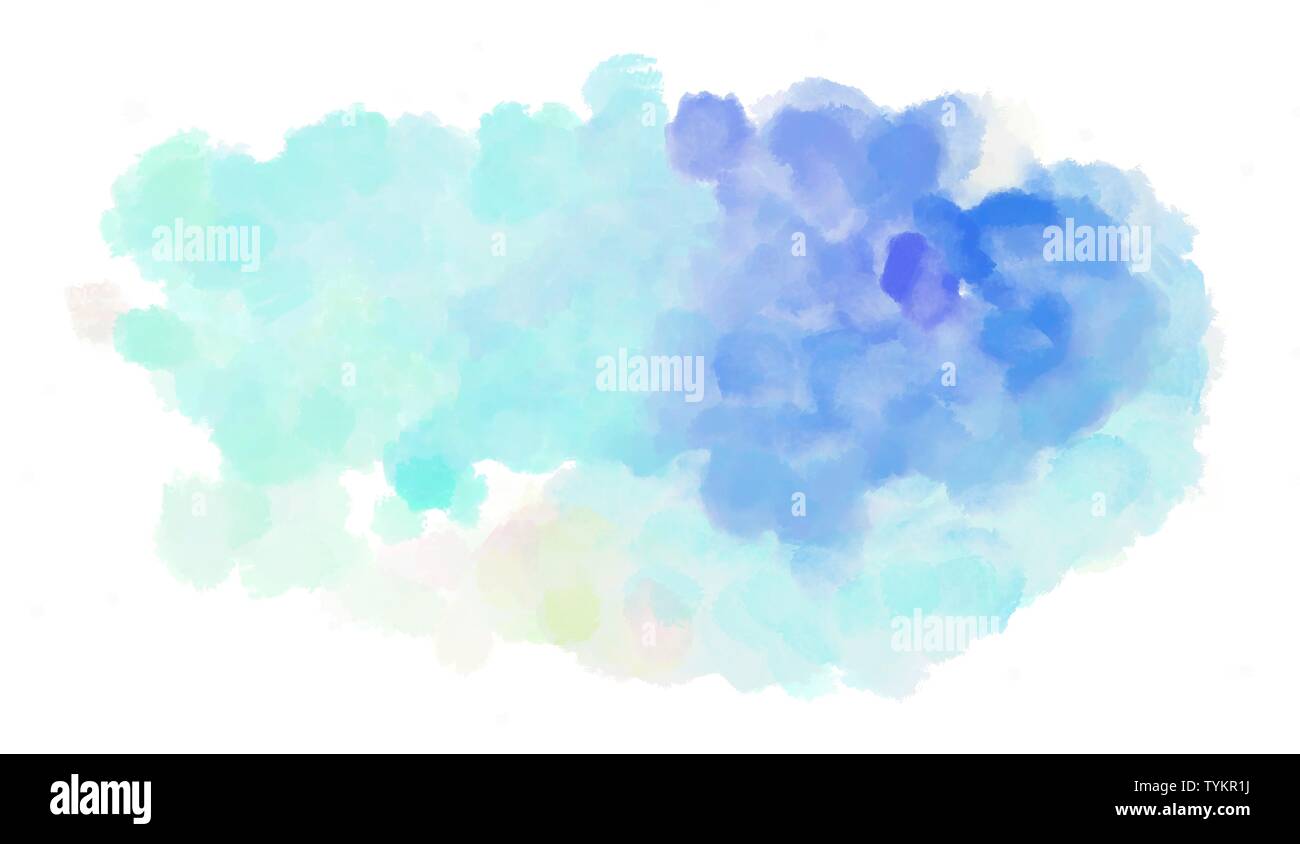 pale turquoise, corn flower blue and honeydew watercolor graphic background illustration. Stock Photo