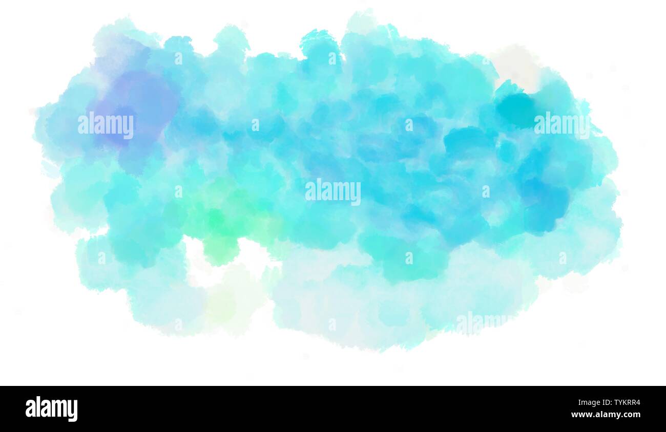 watercolor background. painting with sky blue, light cyan and pale ...