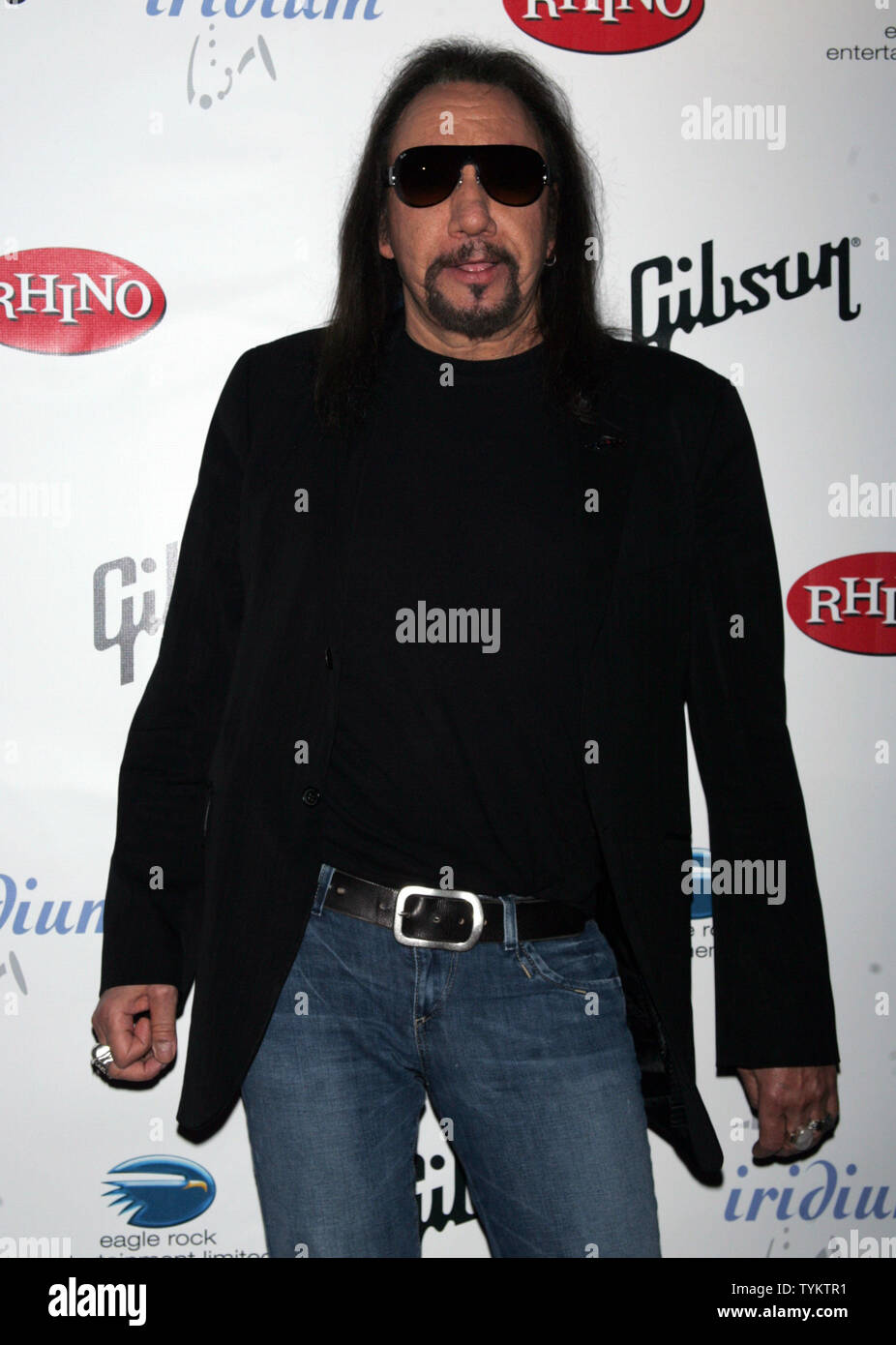 Ace Frehley arrives for 'A Celebration of Les Paul' concert at Iridium Jazz Club in New York on June 9, 2010.       UPI /Laura Cavanaugh Stock Photo