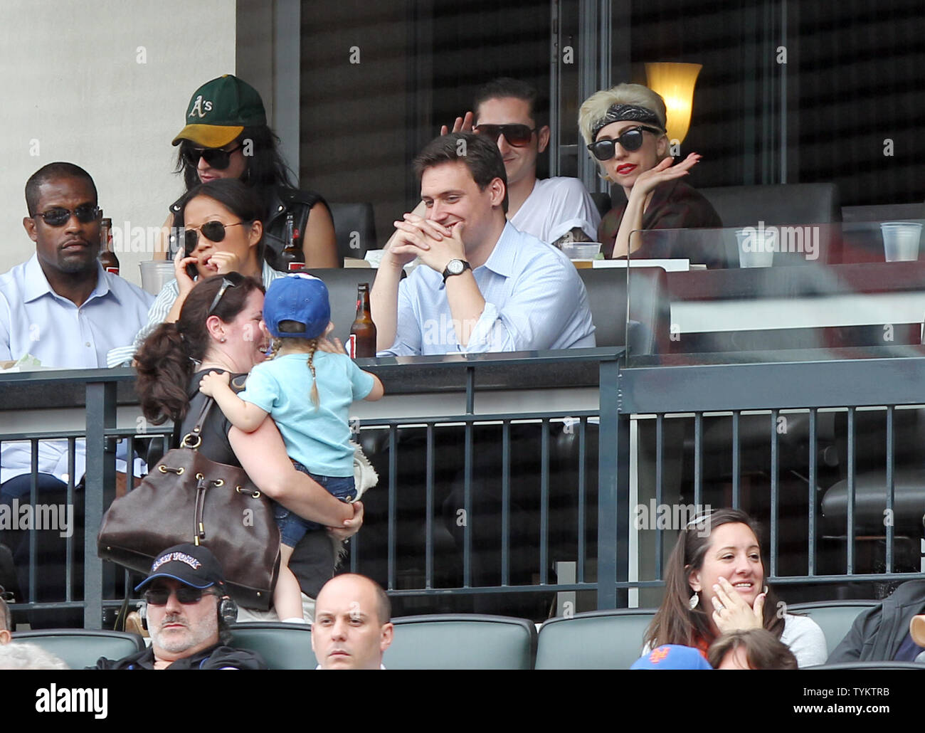 Lady Gaga Yankee Baseball Game Outfit - Lady Gaga No Pants at Yankees Game