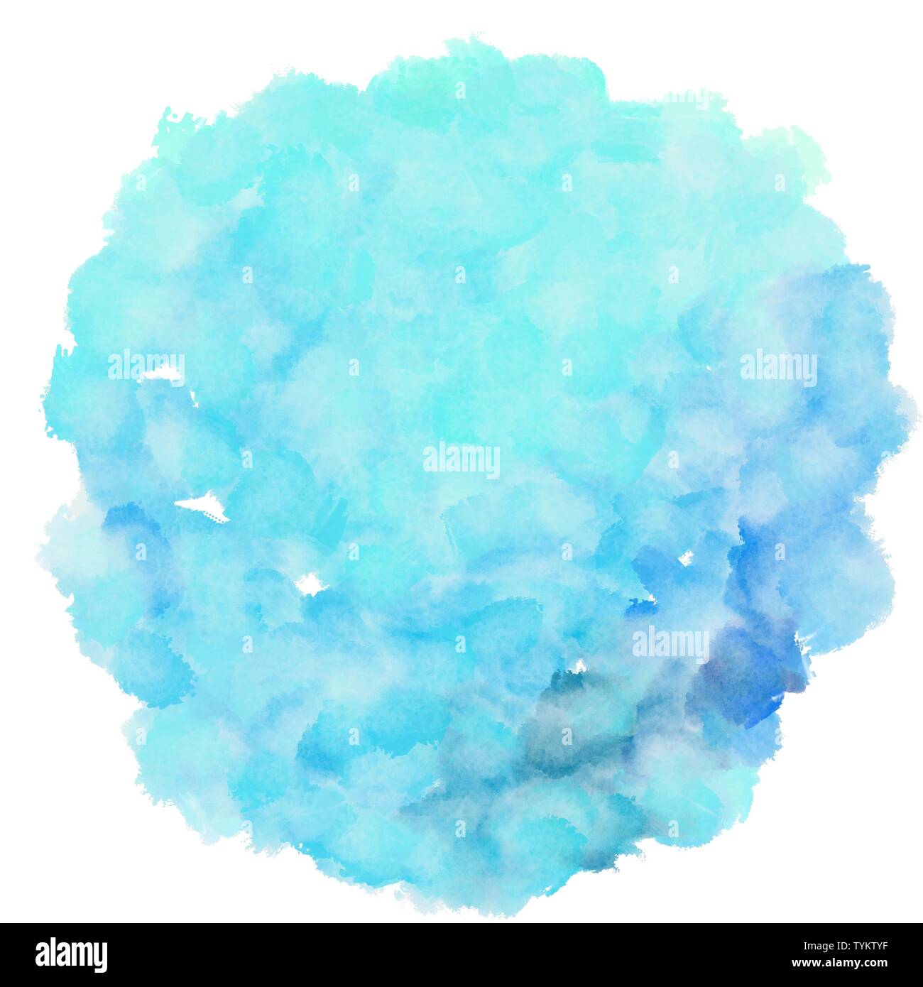 Circular Painting With Baby Blue Light Cyan And Medium Turquoise