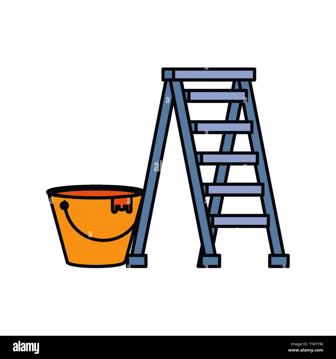 Bucket tool design, under construction work repair progress