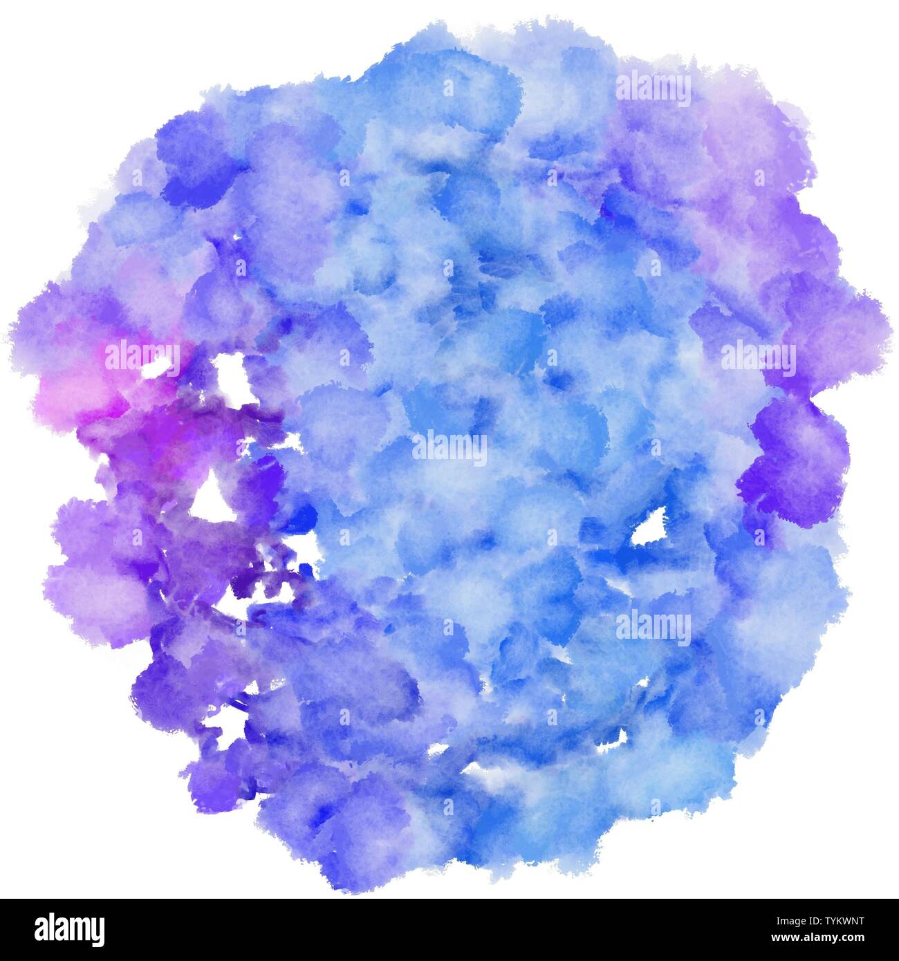 Circular Painting With Light Pastel Purple Royal Blue And