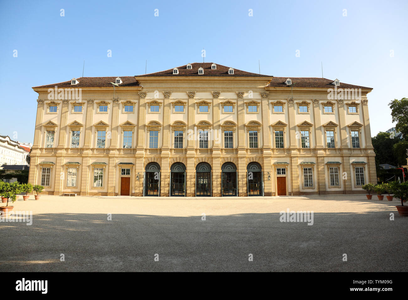 Front view of Palais Liechtenstein in Vienna Stock Photo