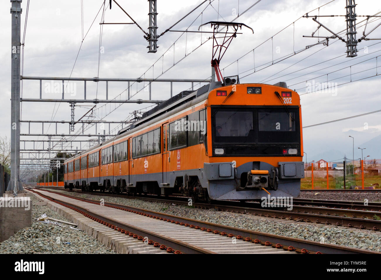 SANTIAGO, CHILE OCTOBER 2015 A Metrotren Rancagua UT440 train going