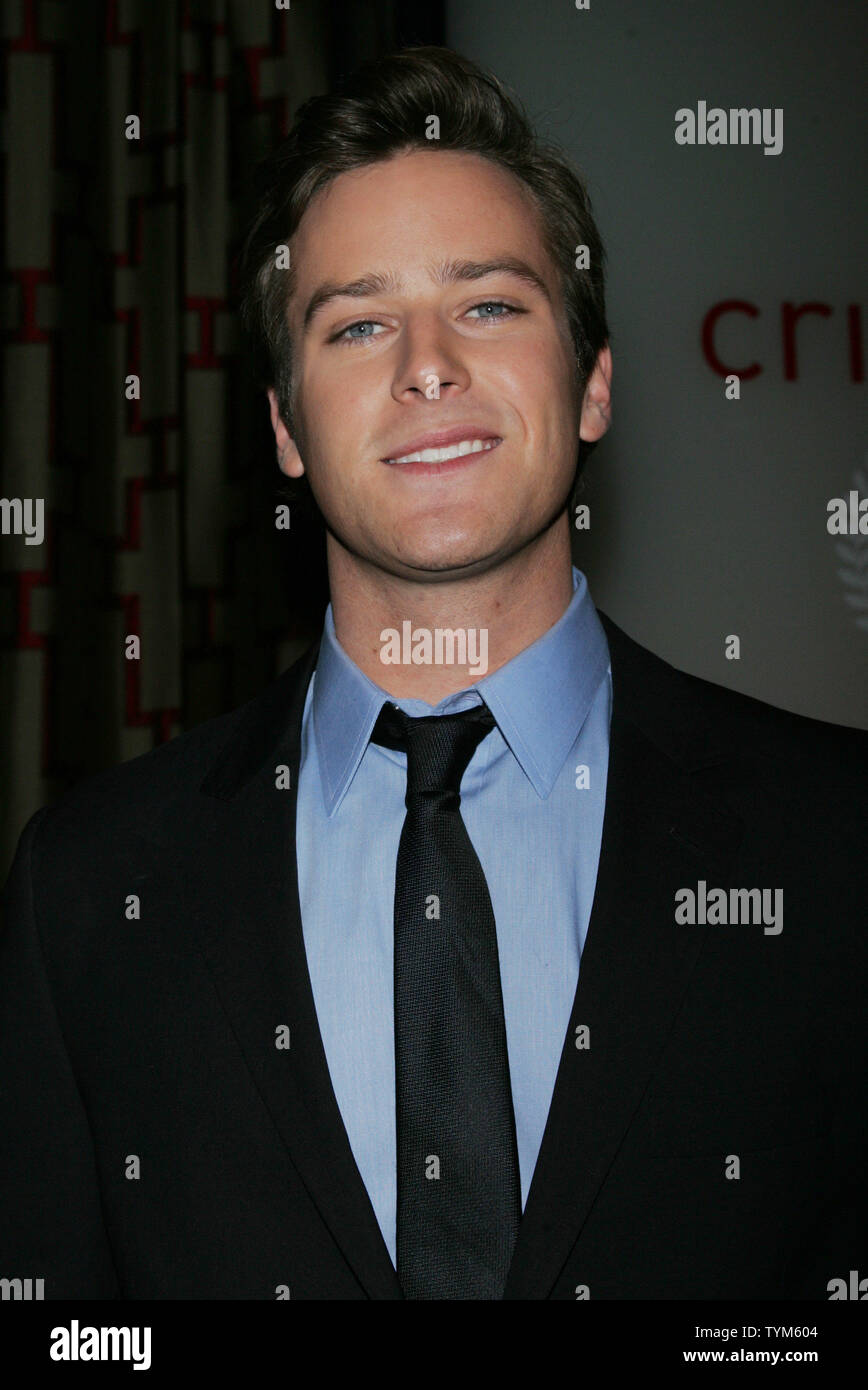 Armie Hammer Arrives For The New York Film Critics Circle Awards At 