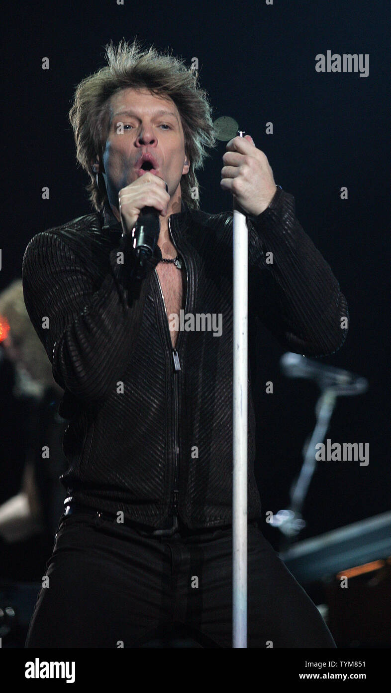 Bon Jovi performs in concert at Madison Square Garden in New York on