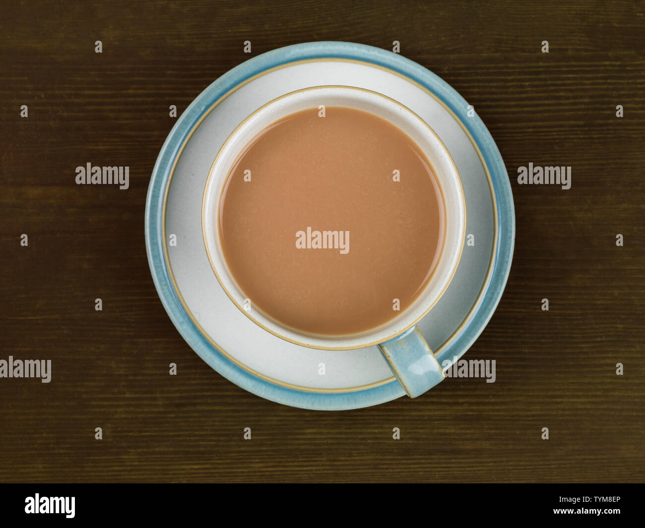 Cup of tea with milk from above hi-res stock photography and images - Alamy