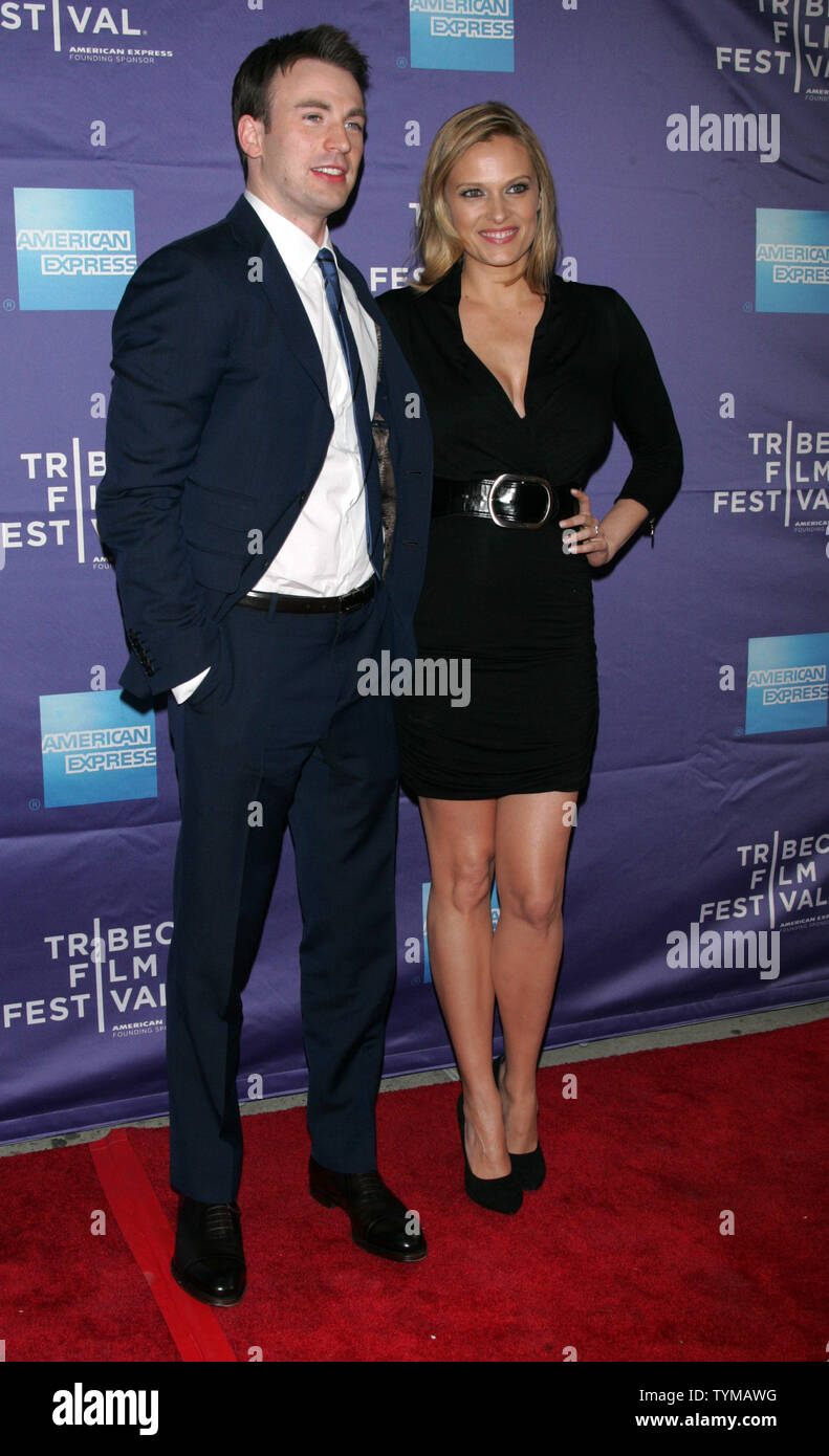 Vinessa Shaw and Chris Evans arrive for the Tribeca Film Festival