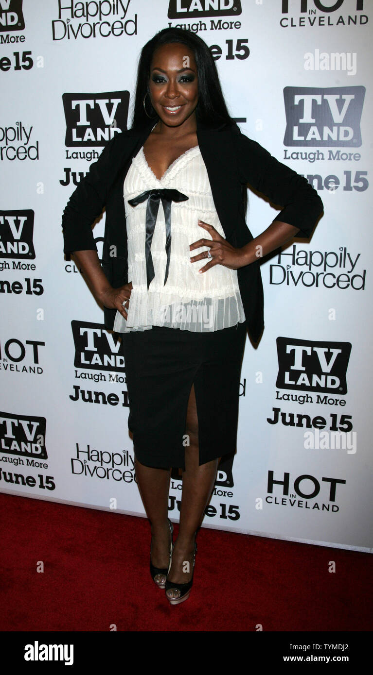 Tichina Arnold arrives for the TV Land premiere party for 'Hot in Cleveland' and 'Happily Divorced' at the Gansevoort Park Avenue Hotel in New York on June 13, 2011.       UPI /Laura Cavanaugh Stock Photo