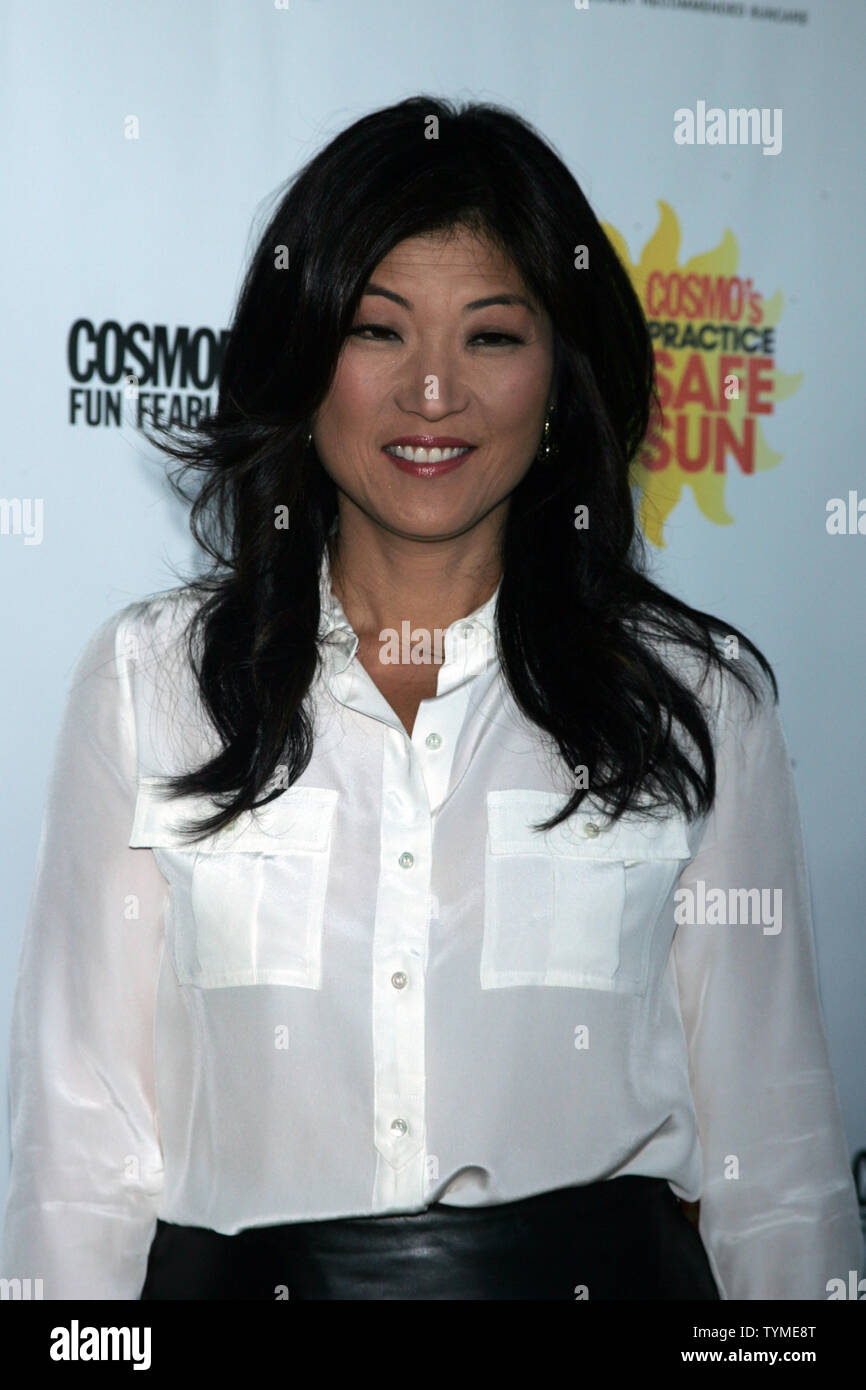 Juju Chang arrives for the Cosmopolitan Magazine's "Practice Safe Sun