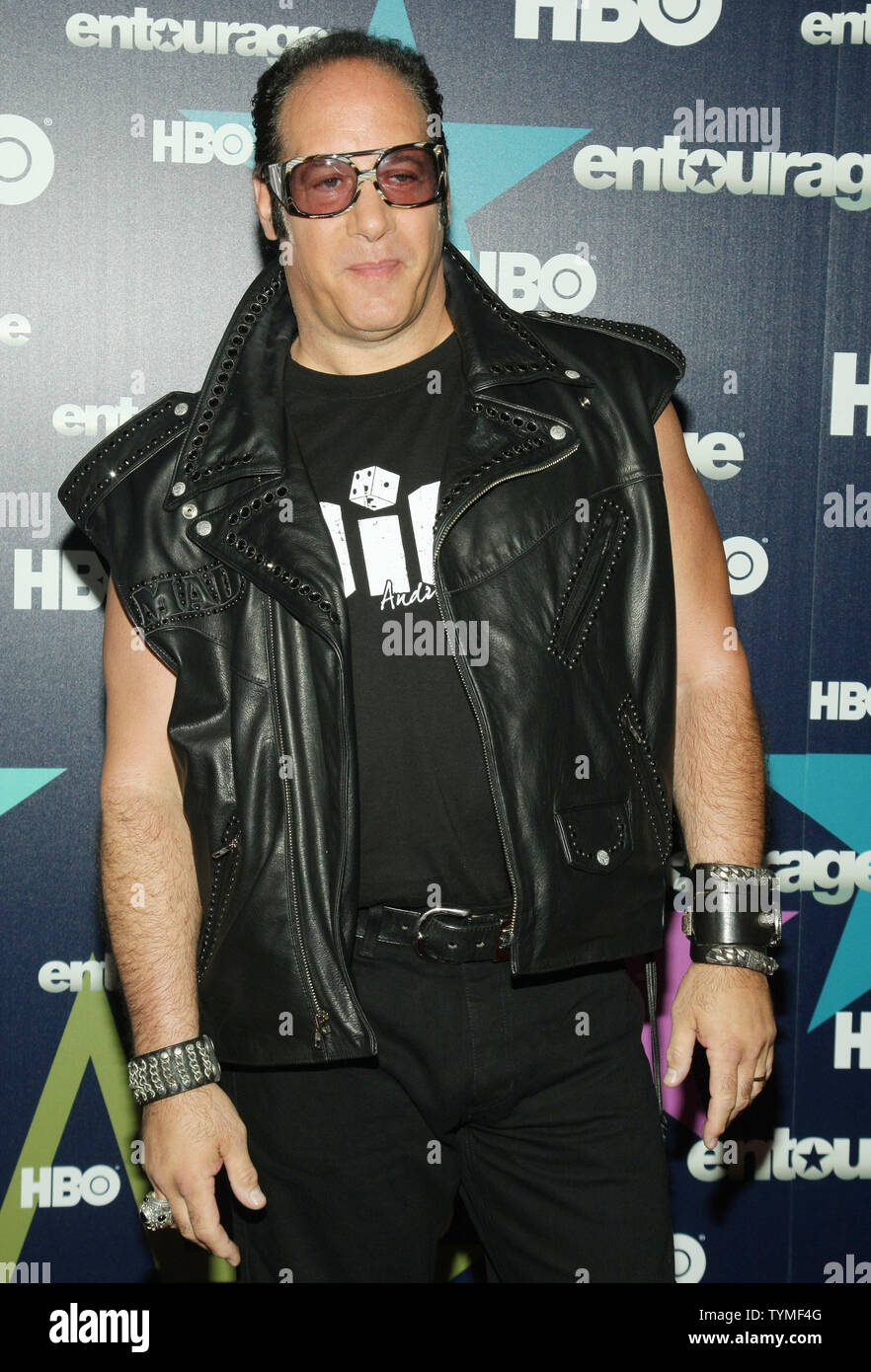 Andrew Dice Clay arrives for the "Entourage" premiere at The Beacon