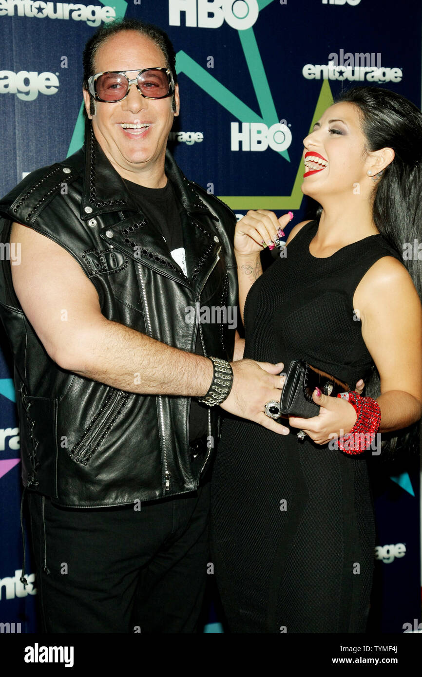 Andrew Dice Clay and his wife Valerie arrive for the "Entourage