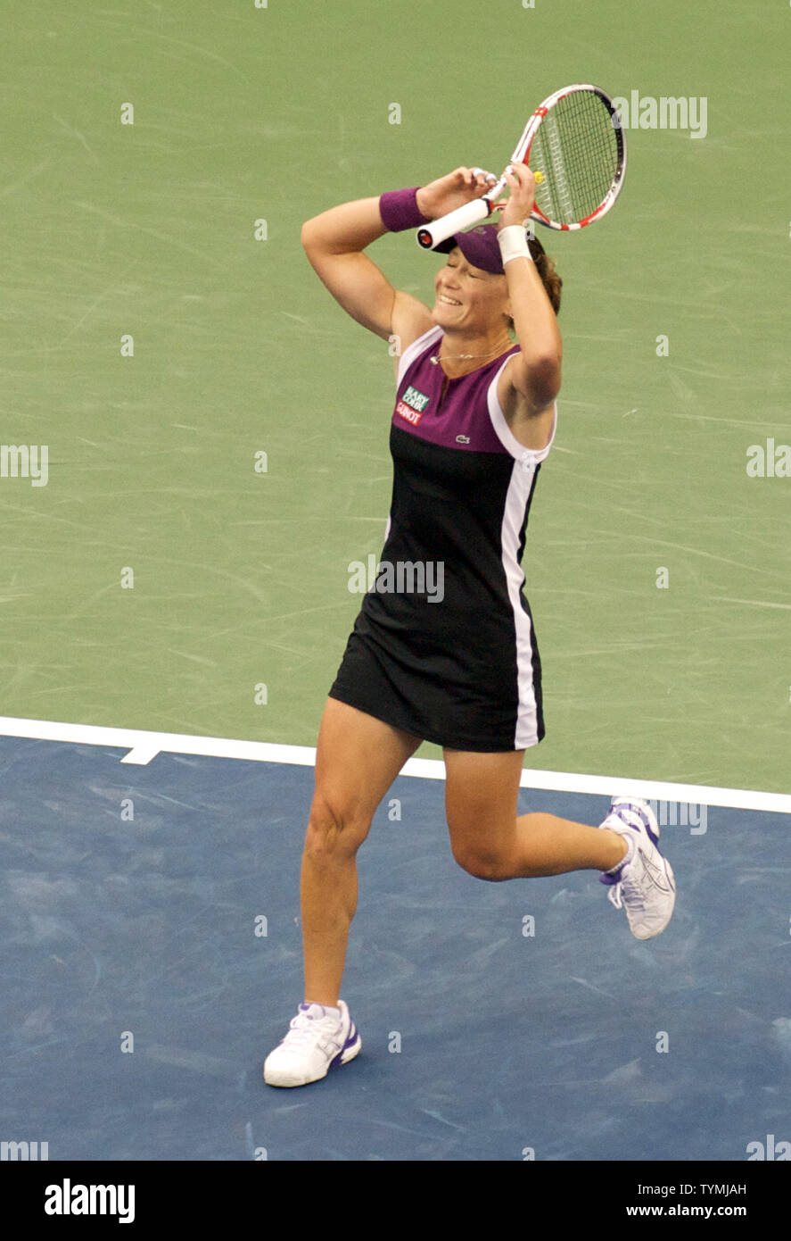 Samantha Stosur of Australia celebrates after defeating Serena Williams, USA, to win the women's champion title at the U.S. Open held at the National Tennis Center on August 31, 2011 in New York.     UPI/Monika Graff Stock Photo