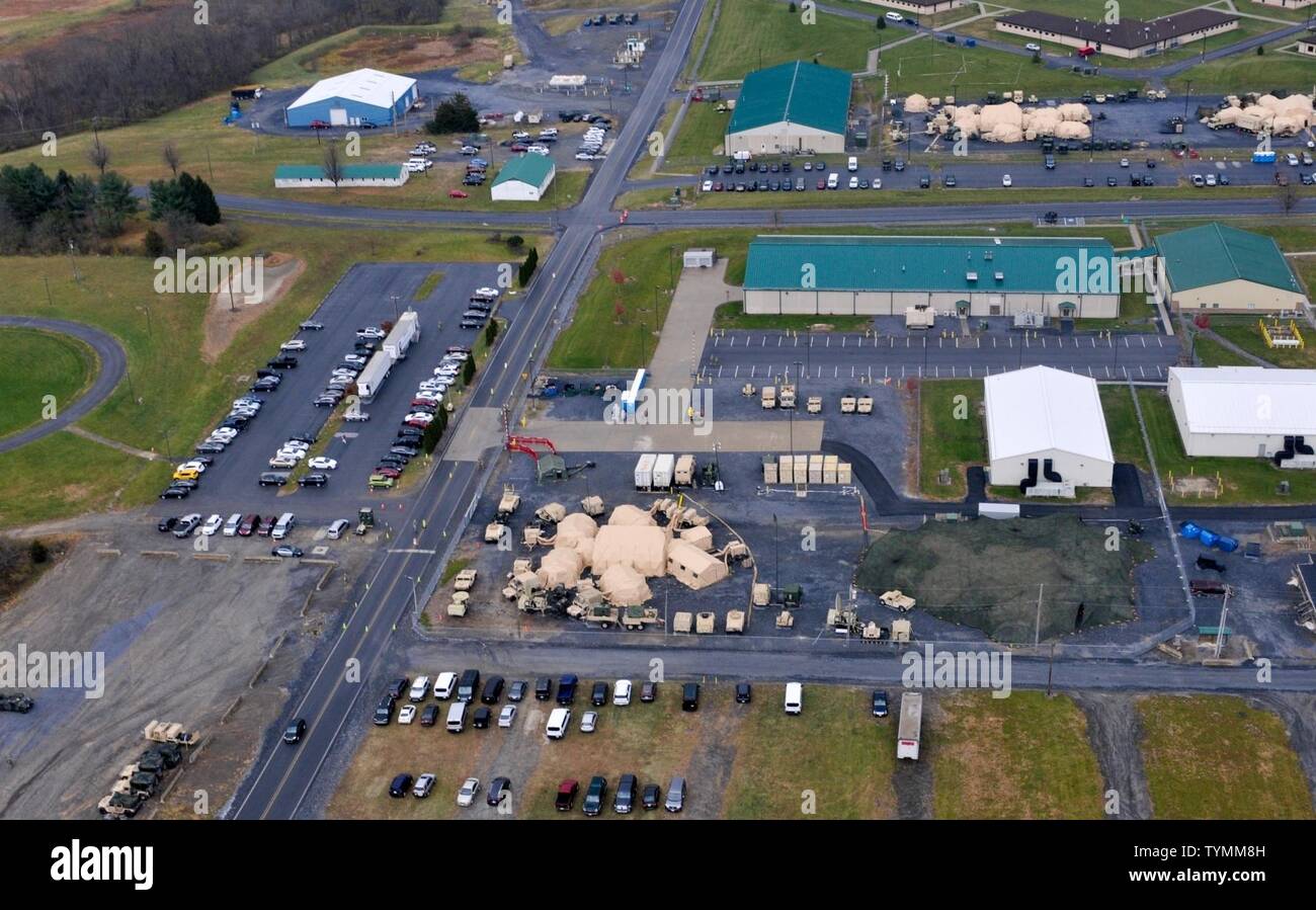 An aerial view of a portion of the warfighter exercise area held at