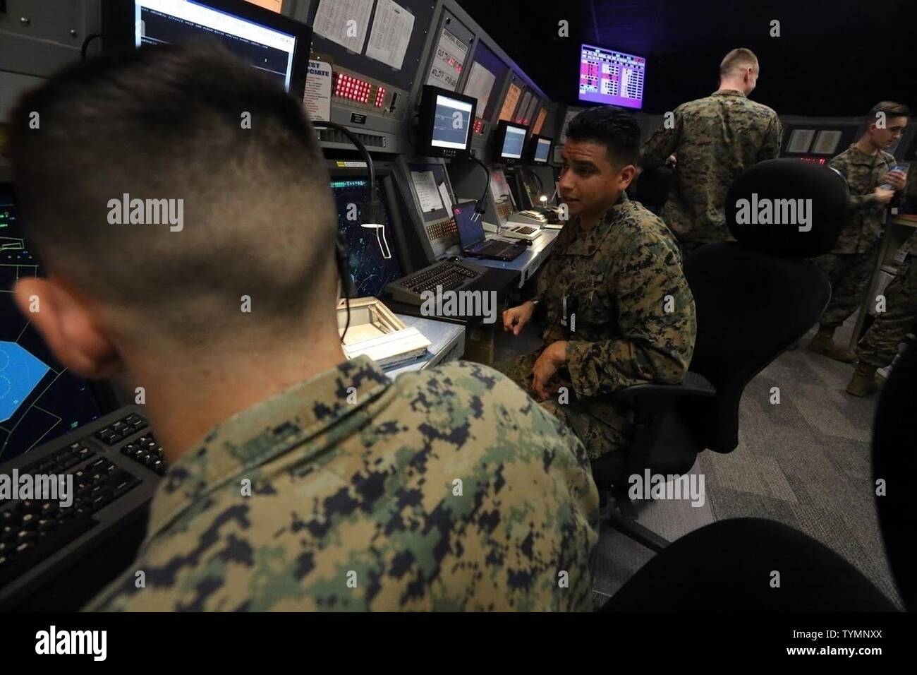 Sgt. Benjamin Bonilla instructs a student on procedures when ...