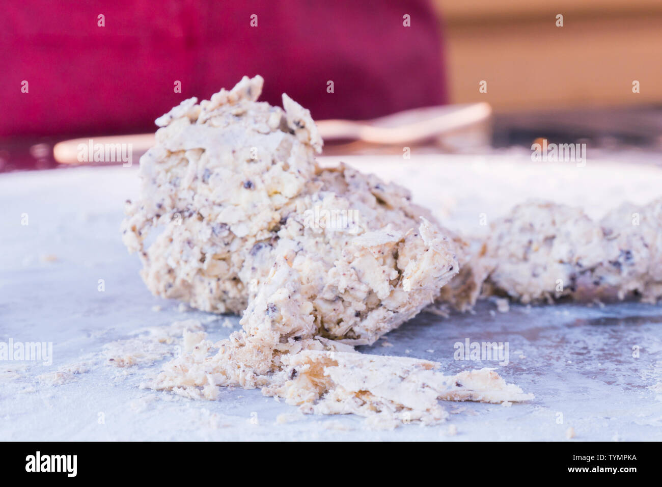 Preparing handmade natural stirfried ice cream Stock Photo Alamy