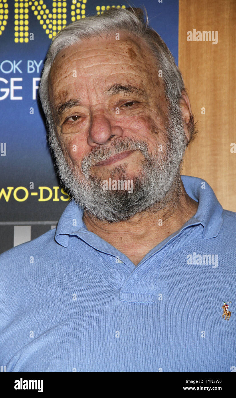 Stephen Sondheim and the cast of "Merrily We Roll Along" attend CD signing  at Barnes & Noble in New York on July 10, 2012. UPI /Laura Cavanaugh Stock  Photo - Alamy