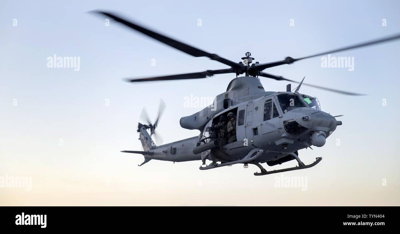 PACIFIC OCEAN-- A UH-1Y Venom prepares to land aboard the USS America ...