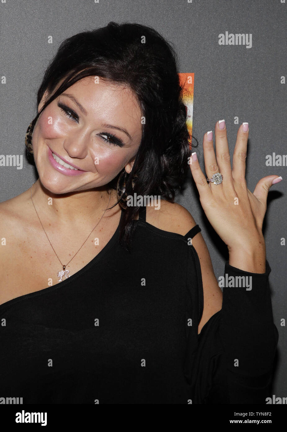 Jenni 'J Woww' Farley arrives on the red carpet for the 'Jersey Shore' Final Season Premiere at Bagatelle in New York City on October 4, 2012.       UPI/John Angelillo Stock Photo