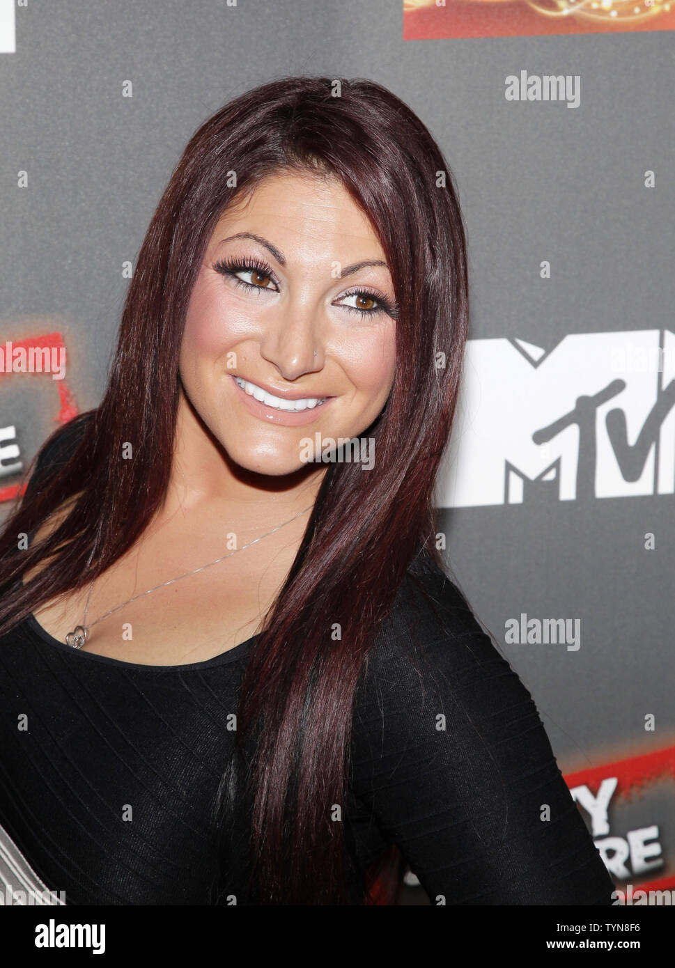 Deena Nicole Cortese arrives on the red carpet for the 'Jersey Shore' Final Season Premiere at Bagatelle in New York City on October 4, 2012.       UPI/John Angelillo Stock Photo