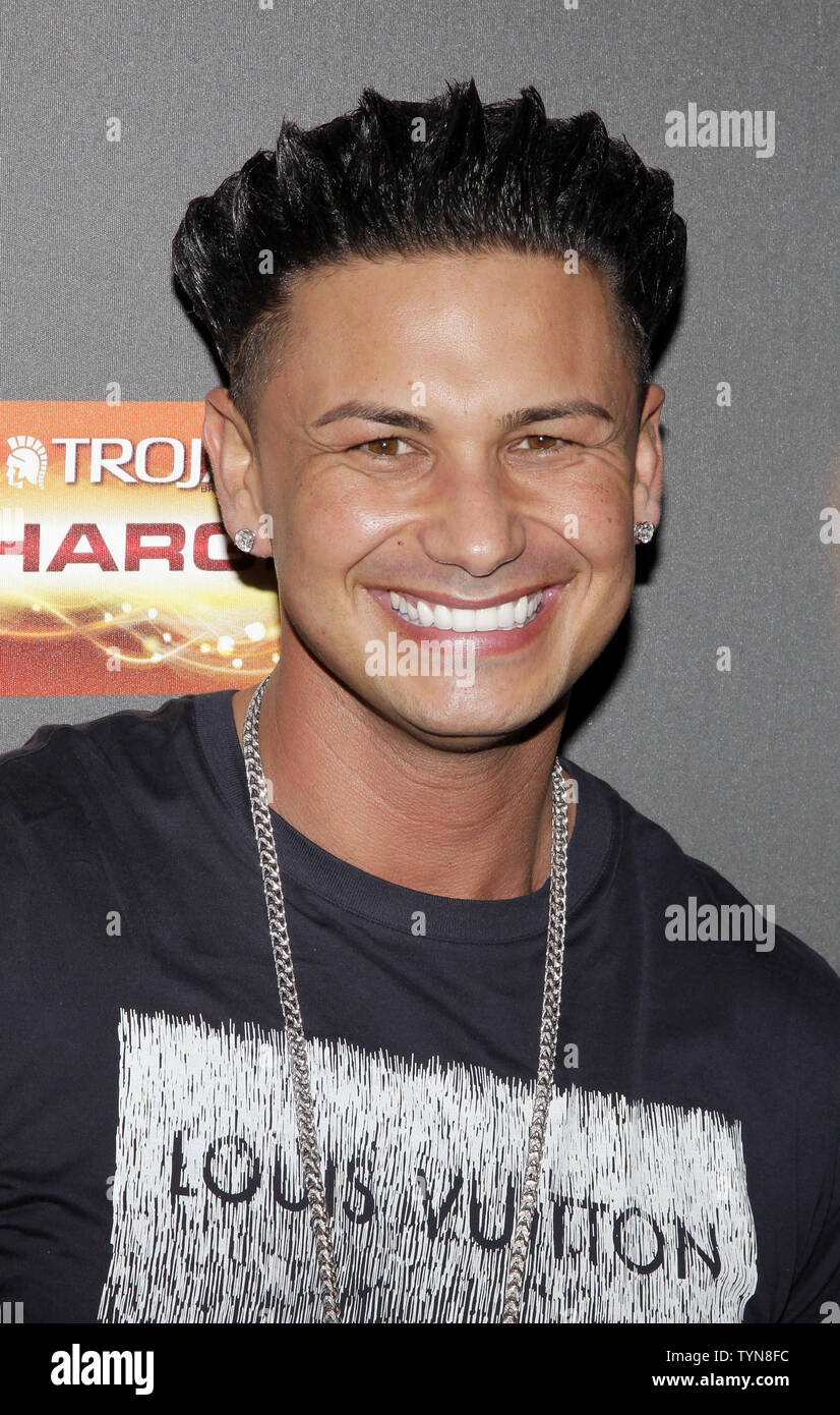 Paul 'Pauly D' DelVecchio arrives on the red carpet for the 'Jersey Shore' Final Season Premiere at Bagatelle in New York City on October 4, 2012.       UPI/John Angelillo Stock Photo