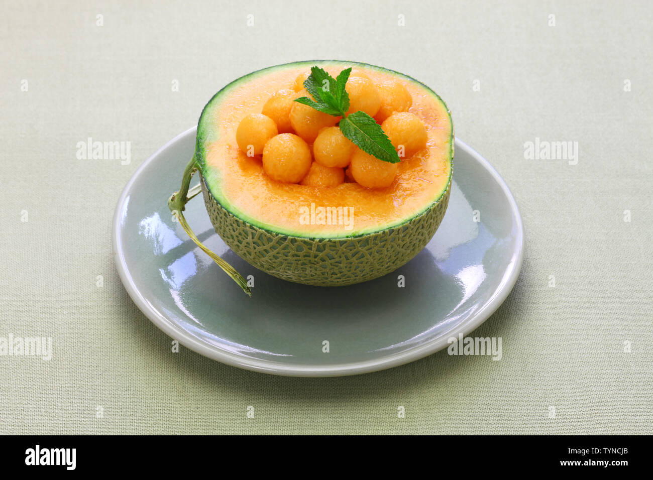 japanese luxury melon, king ruby Stock Photo Alamy