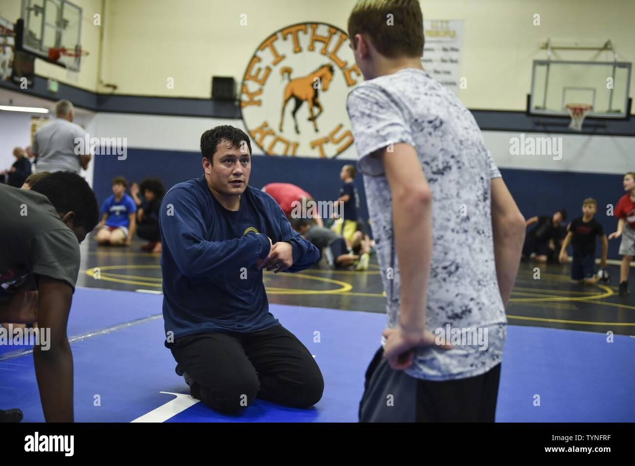 Wash. (Nov. 18, 2016) AllNavy Wrestling head coach, Chief